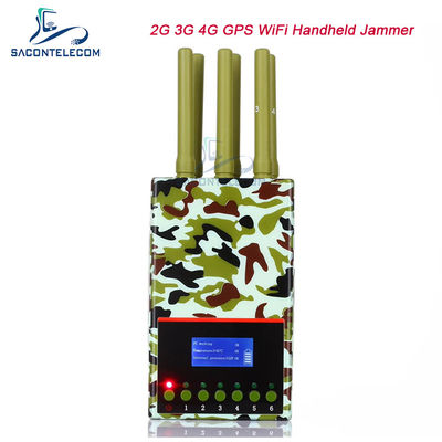 6 anten GPS locker telefon komórkowy jammer 20m kamuflaż