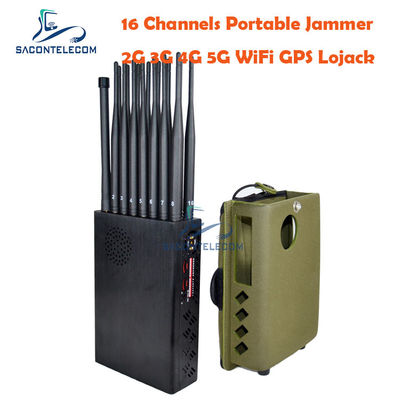 12000mAh 16w Blokator sygnału telefonu komórkowego 20m Wi-Fi GPS Jammer 2G 3G 4G 5G