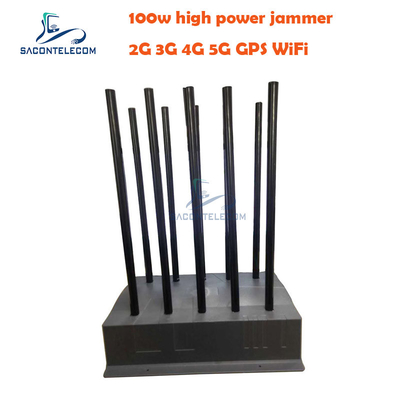 DCS 100w High Power Signal Jammer Blocker 10 kanałów VHF UHF Jammer